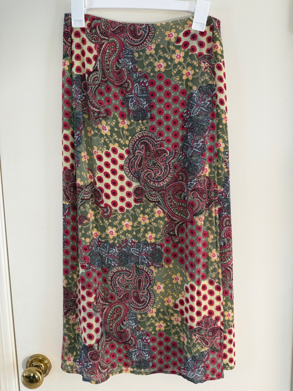 J. Jill Women’s Patchwork Floral Wrap Skirt Size 4P